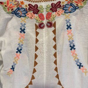 JOHNNY WAS BIYA BOHO TUNIC EMBROIDERED